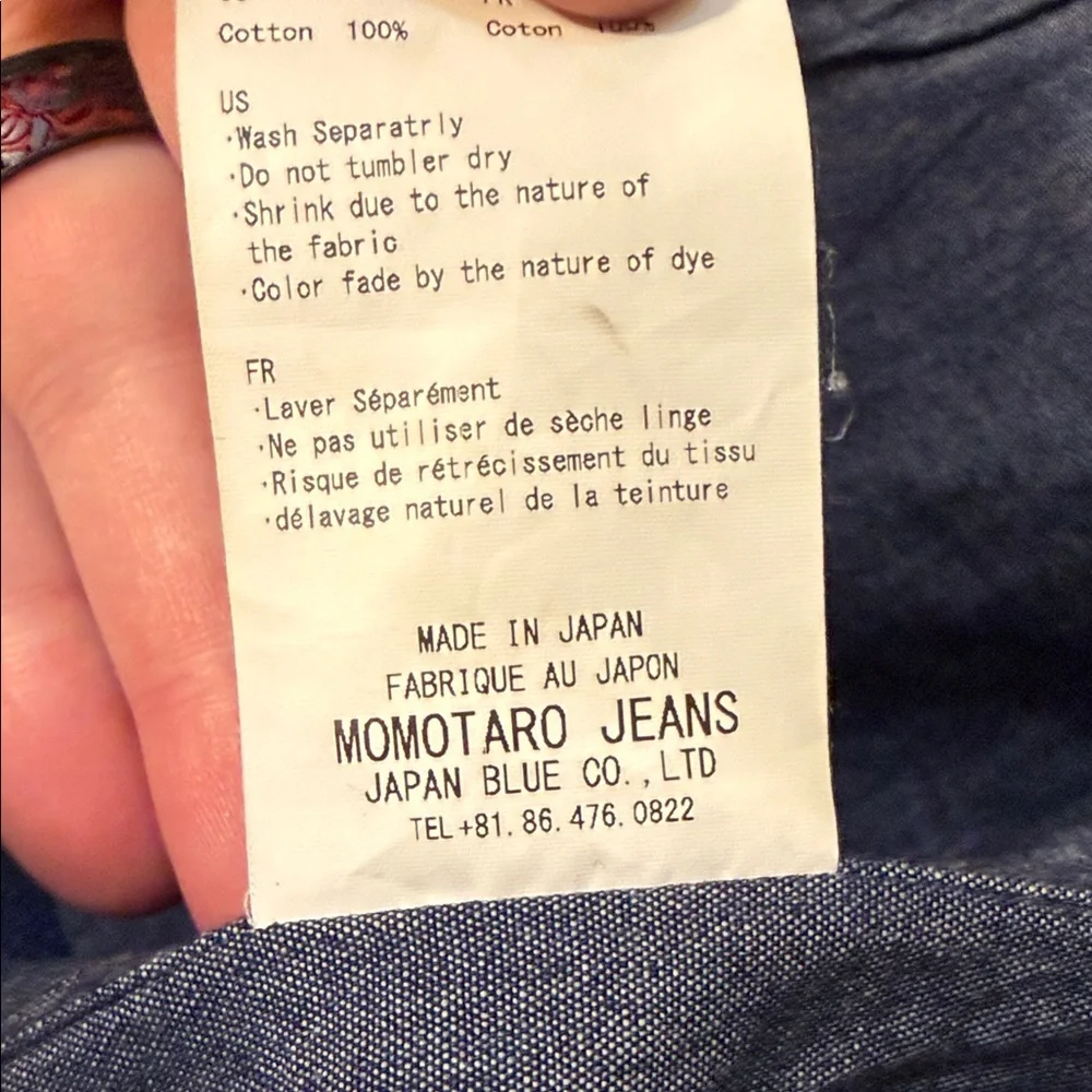 Momotaro Indigo Sashiko Blue Denim Vest - Picture 4 of 13